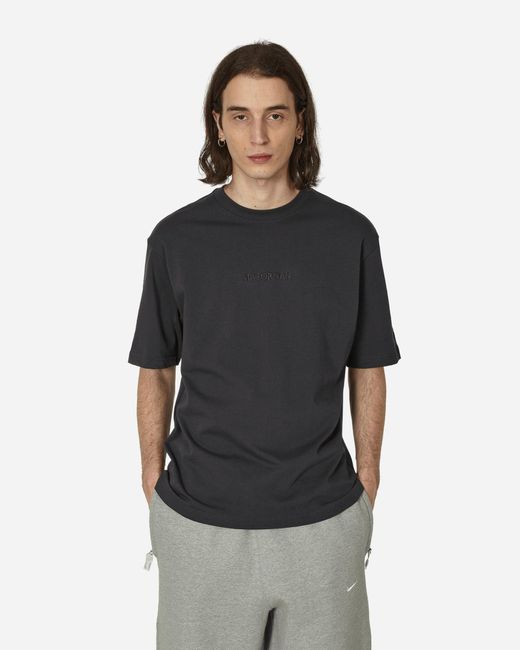 Nike Black Air Jordan Wordmark T-shirt Off Noir for men