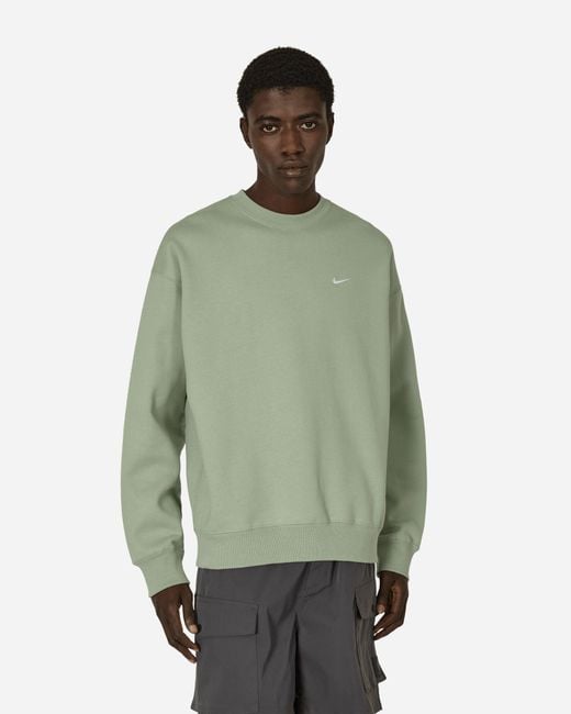 Nike Green Solo Swoosh Crewneck Sweatshirt Jade Horizon for men