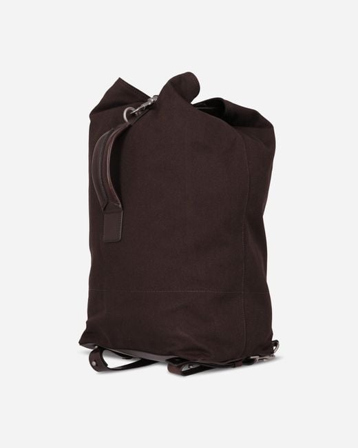 Dries Van Noten Brown Adjustable Canvas Bag Dark for men