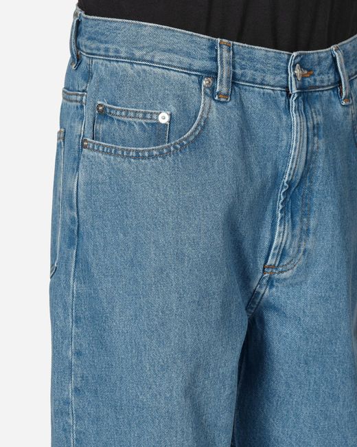 A.P.C. Blue Relaxed Raw Edge Jeans Light for men