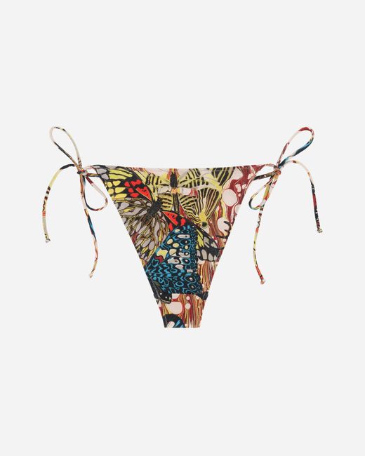 Jean Paul Gaultier White Butterfly Bikini Bottom Yellow