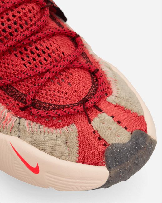 Nike Pink Ispa Sense Flyknit Sneakers Desert Adobe / Bright Crimson for men