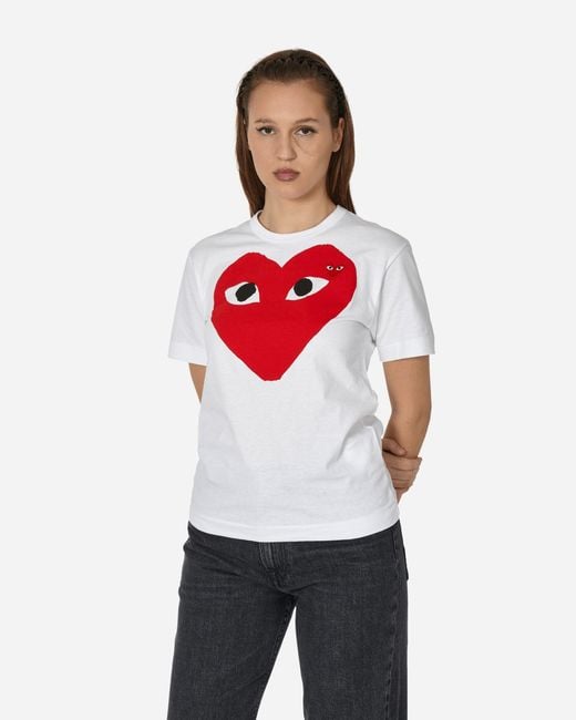 COMME DES GARÇONS PLAY White Big Heart T-shirt