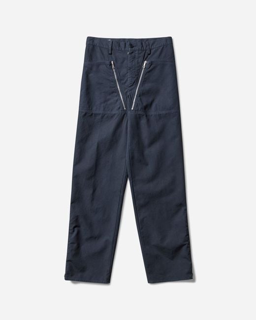 Dries Van Noten Blue Men S Overdyed Zip Pants Navy for men
