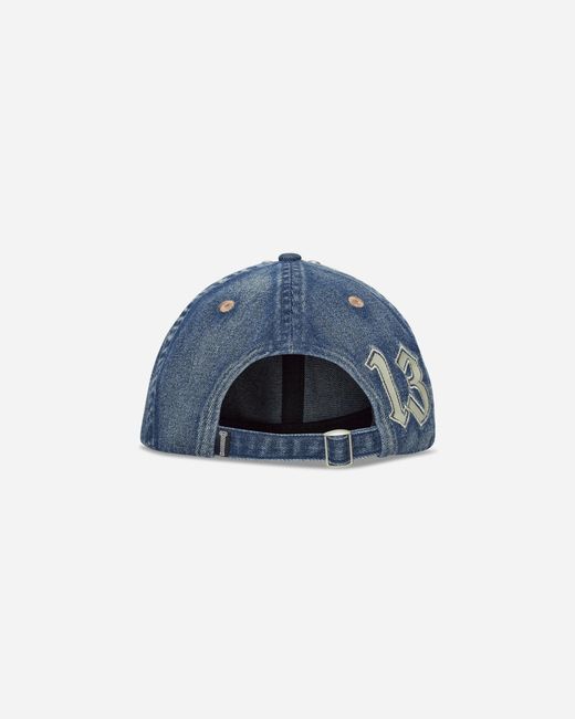 Aries Blue Studded Mega Graphic Denim Cap for men