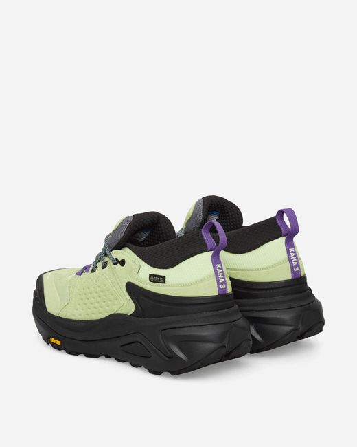 Hoka One One Green Elite Terrain System Kaha 3 Low Gore-tex Boots Honeydew / Black for men