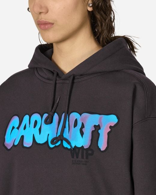 Carhartt Blue Drip Hooded Sweatshirt Charcoal