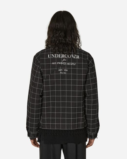 Undercover Black Grid Jacket for men
