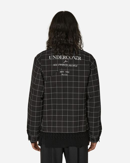 Undercover Black Grid Jacket for men