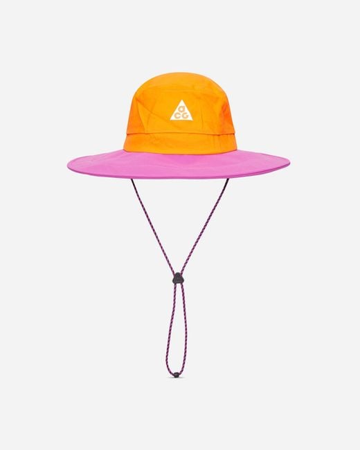 Nike Multicolor Acg Apex Bucket Hat Safety Orange / Vivid Purple for men