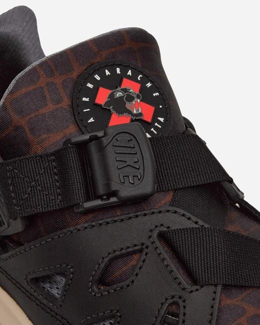 Nike Black Patta Air Huarache 20Y24 Sneakers / Cool / Sanddrift for men