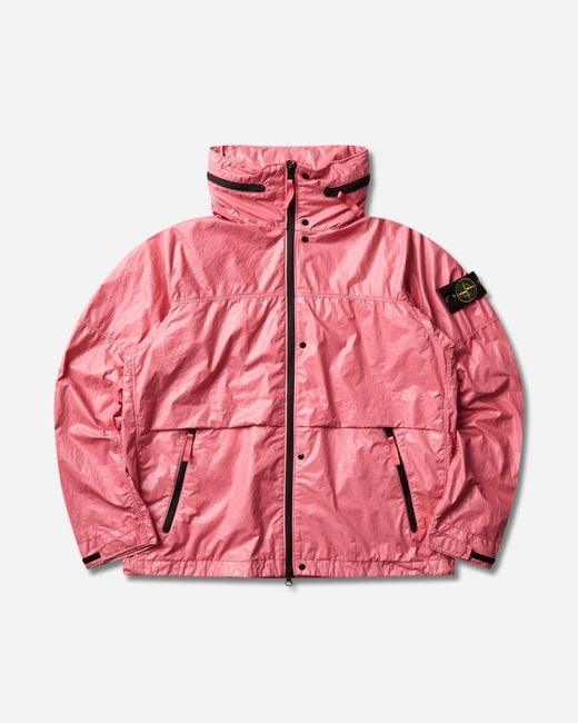 Stone Island Pink S Light Nylon 3L-Tc Jacket Geranium for men