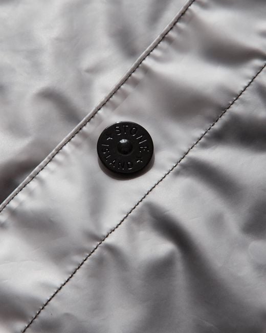 Stone Island Brown Men S Translucent Cover + Cotton Moleskin Jacket Amaranth for men