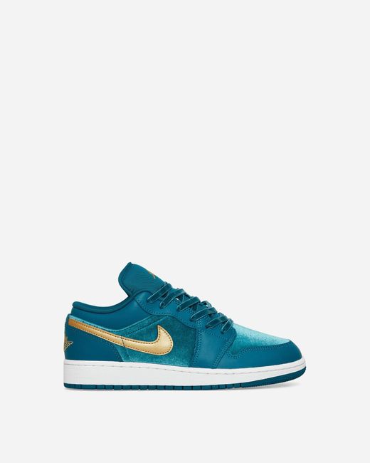 Nike Blue Air Jordan 1 Low Se (gs) Sneakers Geode Teal / Metallic Gold for men