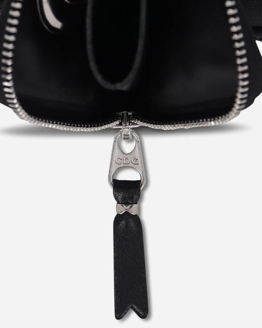 Comme des Garçons Black Eyelet Zip-Around Wallet for men