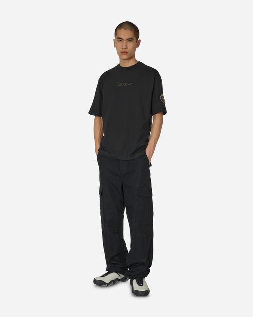 Nike Black Paris Saint-Germain Wordmark Heritage 85 T-Shirt / Cargo Khaki for men