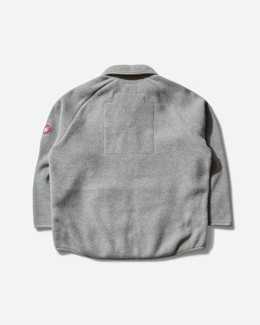 Cav Empt Gray Men S Pw Fleece Zip Up Jacket for men
