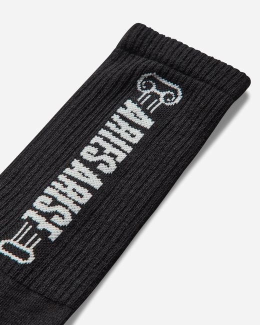 Aries Black Column Socks for men