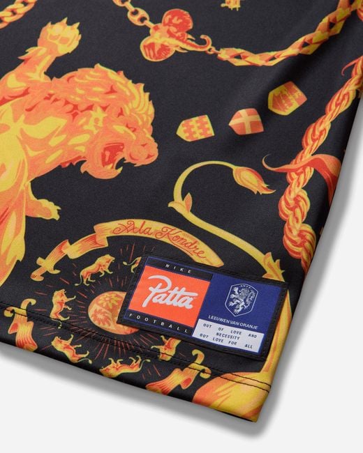 Nike Orange Netherlands X Patta Academy Pro Shortsleeve Soccer Top for men