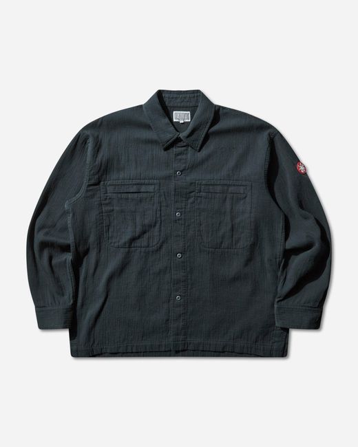 Cav Empt Blue Men S Soft Cotton Casual Shirt Charcoal for men