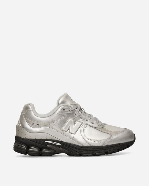 New Balance White 2002r Sneakers Silver Metallic for men