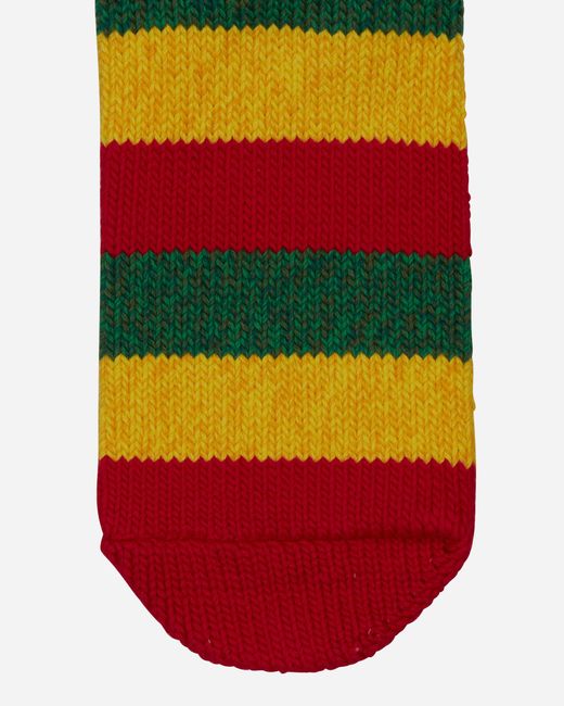 Kapital White 56 Yarns Rasta Rainbowy Happy Heel Socks for men