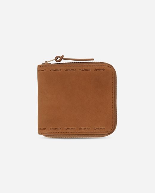 Visvim Brown Leather Bi-Fold Wallet Camel for men