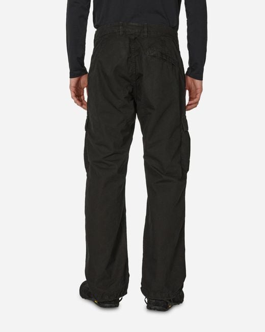 Stone Island Black Relaxed Fit Cargo Pants for men