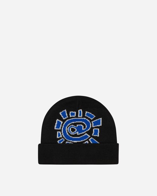 always do what you should do Blue Reversible Stripe Sun Cuff Beanie for men