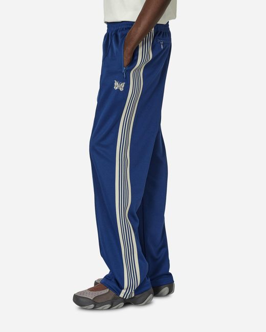 Needles Blue Poly Smooth Track Pants Royal for men