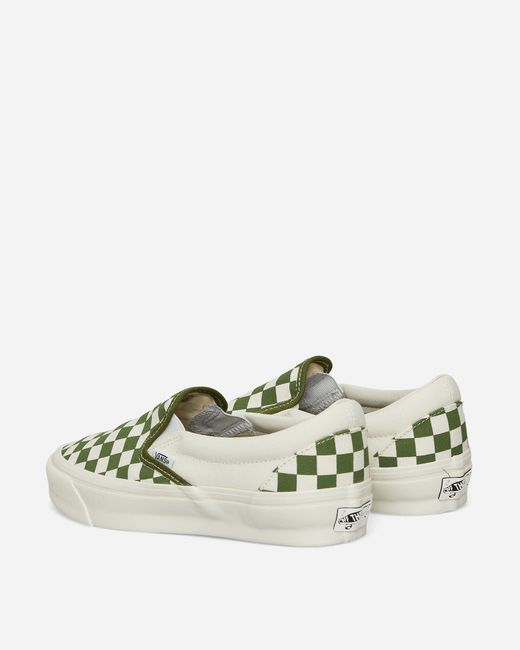 Vans White Slip-On Lx Reissue 98 Sneakers Checkerboard Pesto for men