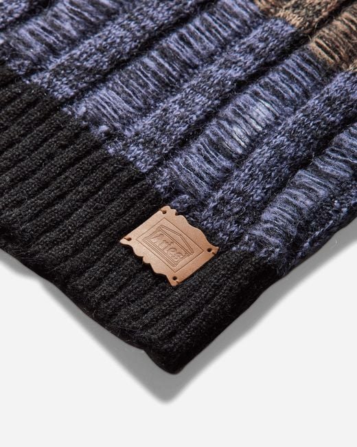 Aries Red Mohair Cable Stripe Sweater for men
