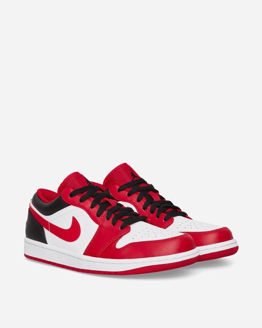 Nike Leather Air Jordan 1 Low Sneakers Red for Men | Lyst Australia