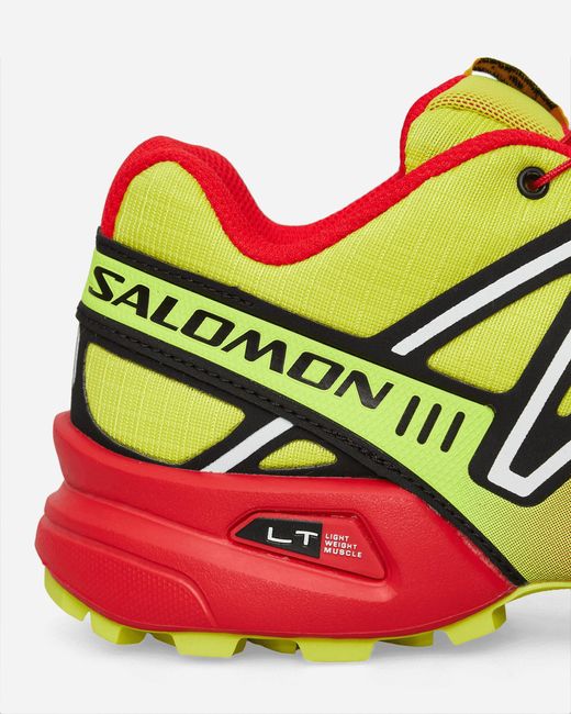 Salomon Green Speedcross 3 Sneakers Sulphur Spring / High Risk Red / Black for men