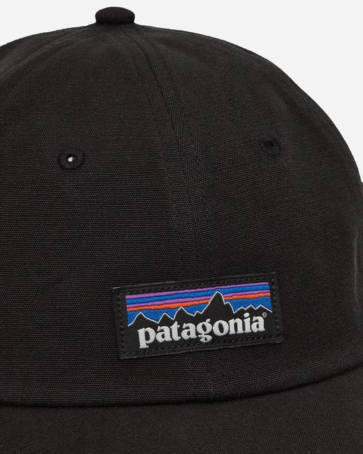 Patagonia Black P-6 Label Trad Cap for men