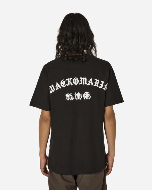 Wacko Maria Black High Times Crewneck T-Shirt for men