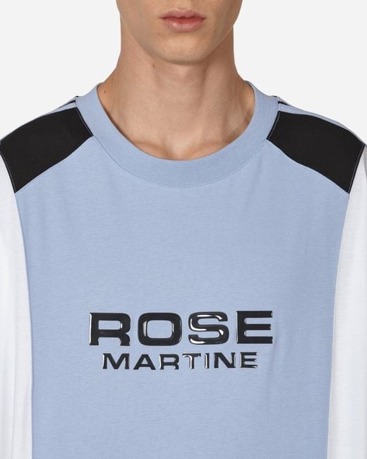 Martine Rose Blue Oversized Panelled T-shirt for men