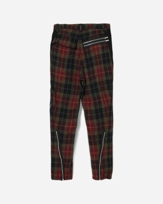 Undercover Multicolor Men S Harris Tweed Wool Zip Pants Bordaux for men
