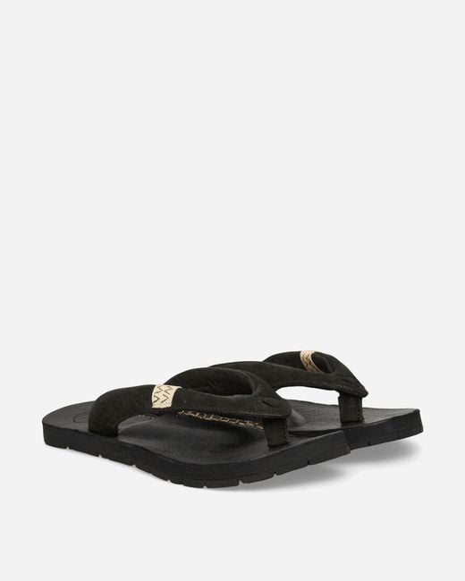 Visvim Black Lama Sandal-Folk for men