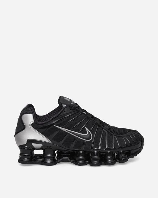 Nike Black Women S Shox Tl Sneakers / Metallic Silver