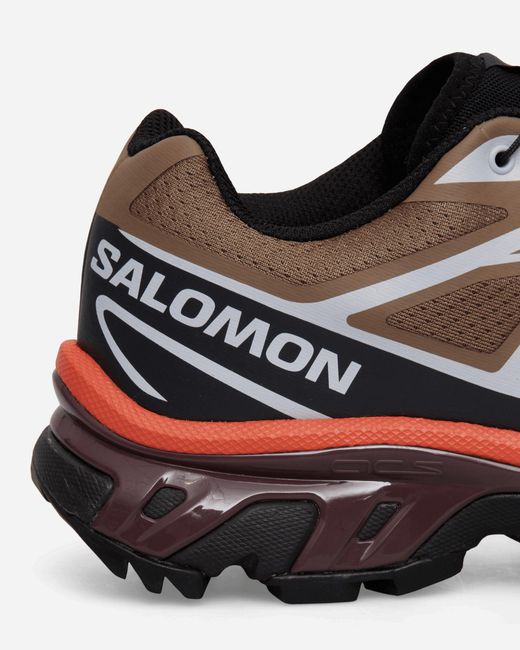 Salomon Brown Xt-6 Sneakers Walnut / Maritime Blue / Huckleberry for men