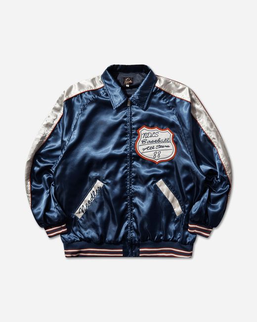 Needles Blue Men S Stadium Jacket Navy for men