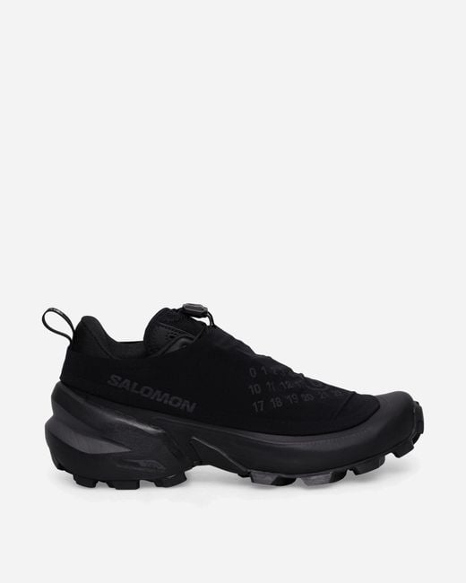 MM6 by Maison Margiela Black Salomon Cross Dust Sneakers / Asphalt for men