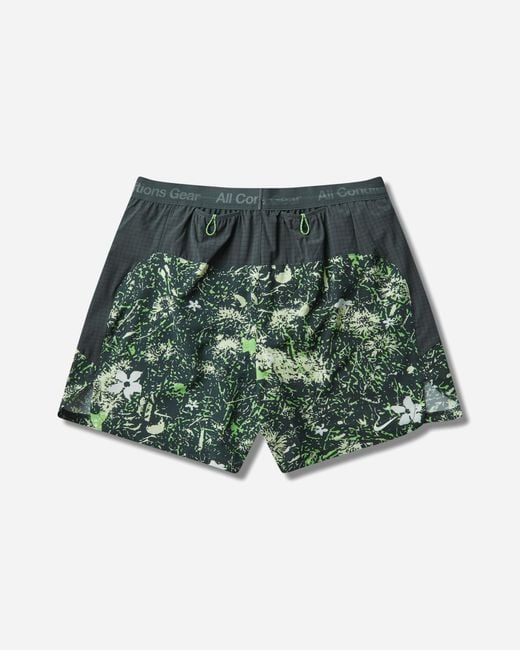 Nike Green Acg Second Sunrise Dri-Fit 6In Brief-Lined Trail Running Shorts Mean for men