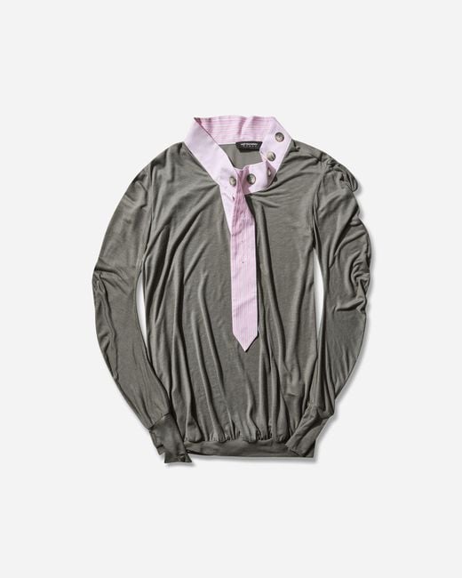 Kiko Kostadinov Gray Women S Howe Jersey Top Gargoyle