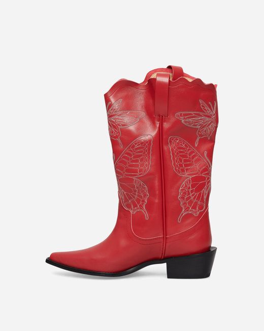 Undercover Red Women S Leather Western Boots