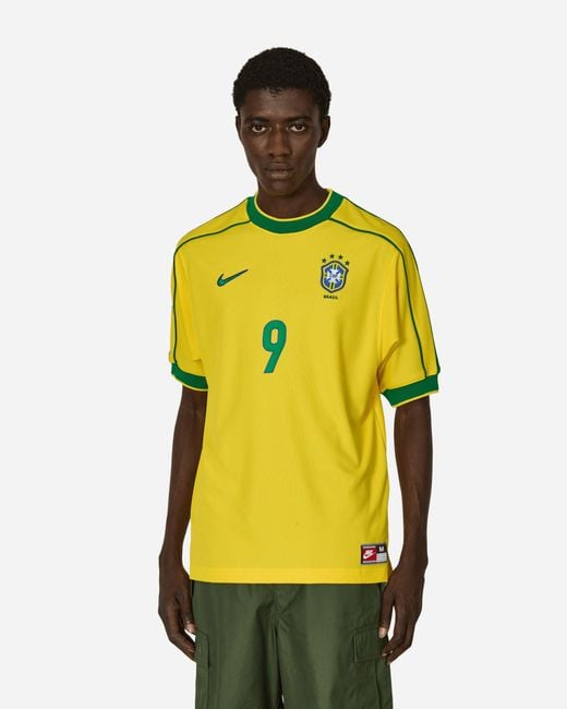 Nike Brazil 1998 Reissue Soccer Replica Jersey Varsity Maize Lucky
