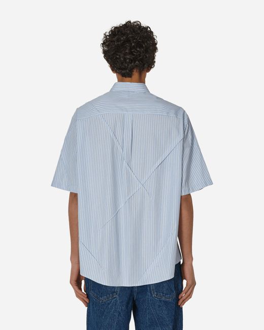 Undercover Blue Striped Shortsleeve Shirt for men