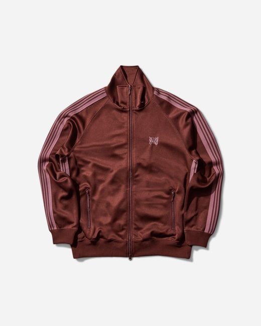 Needles Red Men S Poly Smooth Track Jacket for men