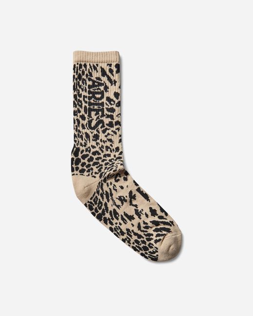 Aries White J Adoro Leopard Socks for men